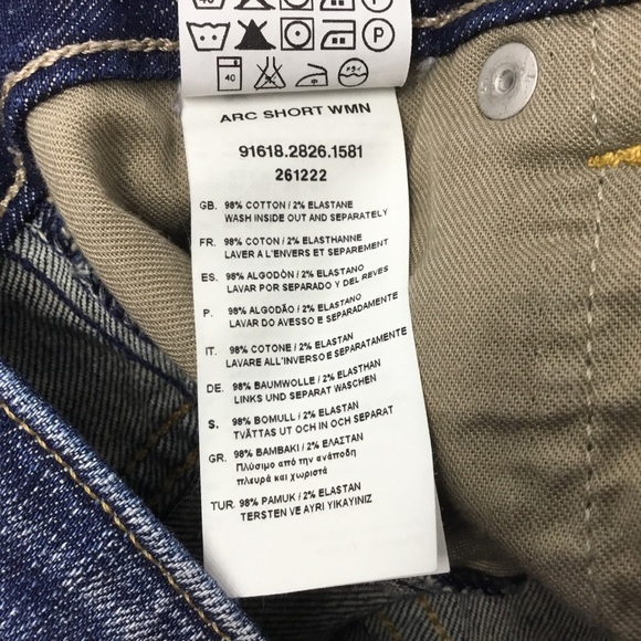 G-Star Raw 3301 Denim Arc Shorts Distressed Faded - Picture 15 of 15